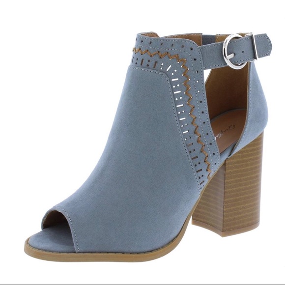 brammer sea grey peep toe ankle bootie - Picture 2 of 3